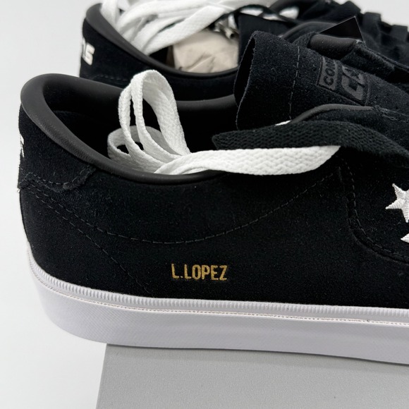 Converse Louie Lopez Pro OX Black White Suede Skate Shoes Men's 8 / Women's 9.5 - Picture 10 of 14